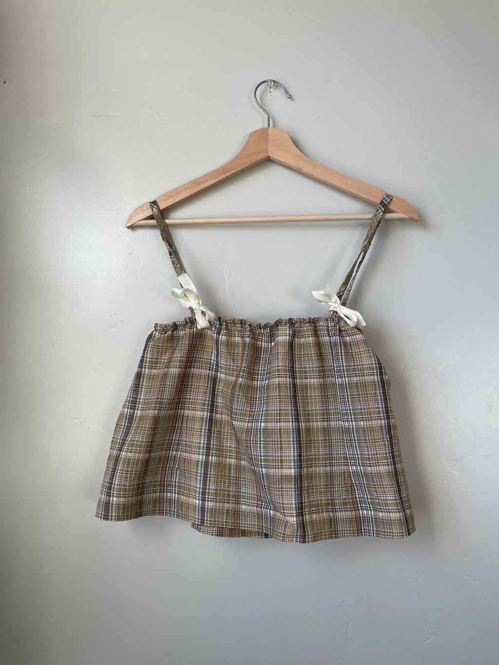 BxW plaid babydoll top