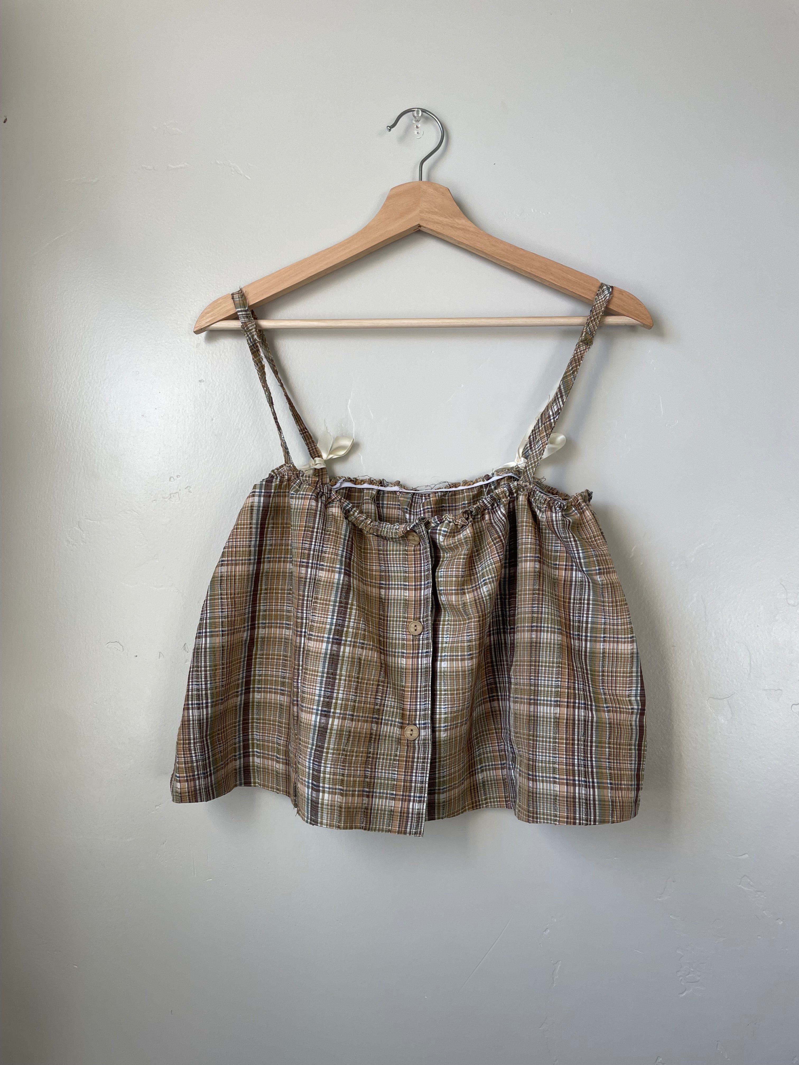 BxW plaid babydoll top